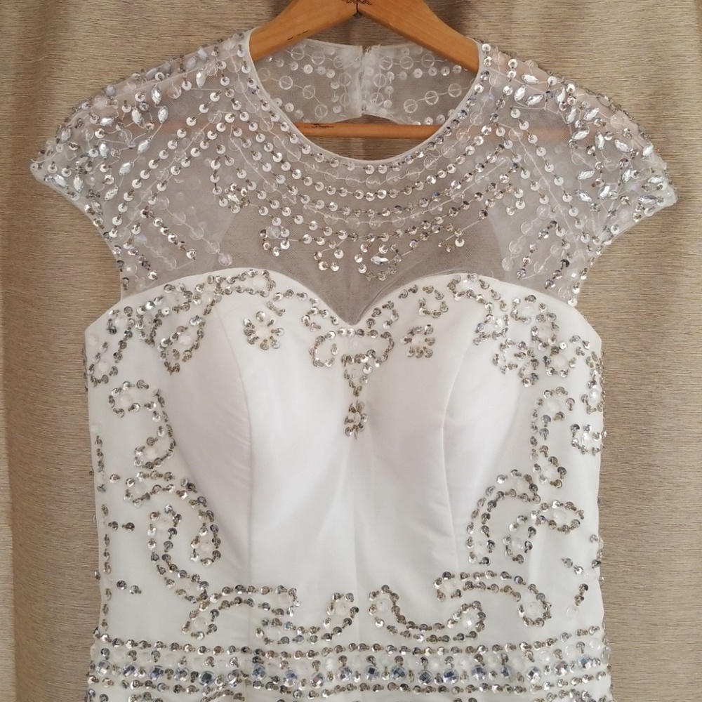 White beaded dress